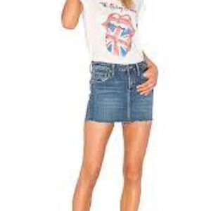 LOVERS + Friends Alex Mini Skirt Ximeno Denim  28